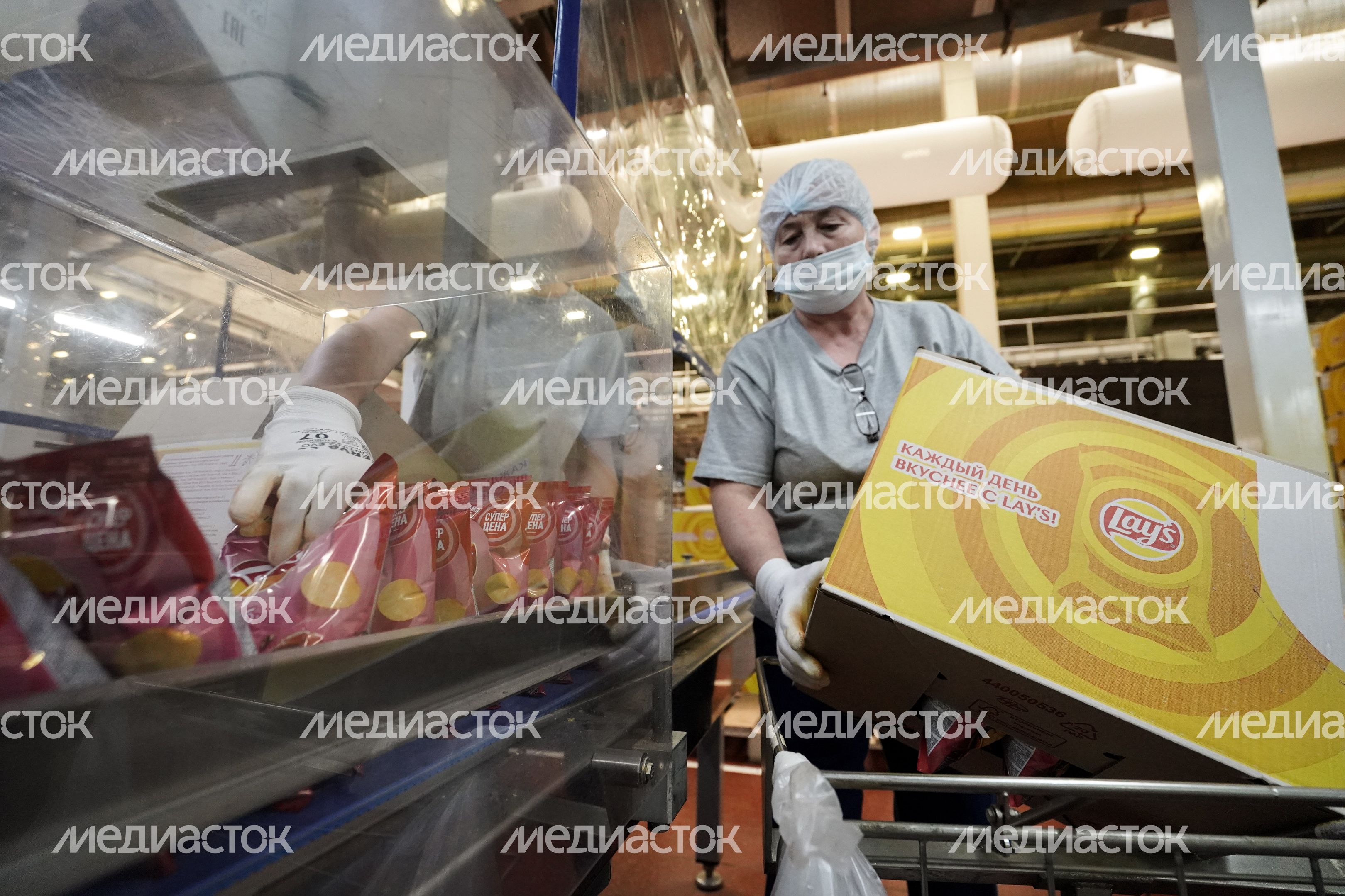 Производство чипсов Lay’s на заводе PepsiCo в Кашире