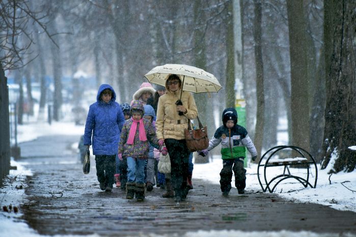 Снегопад в Воскресенске