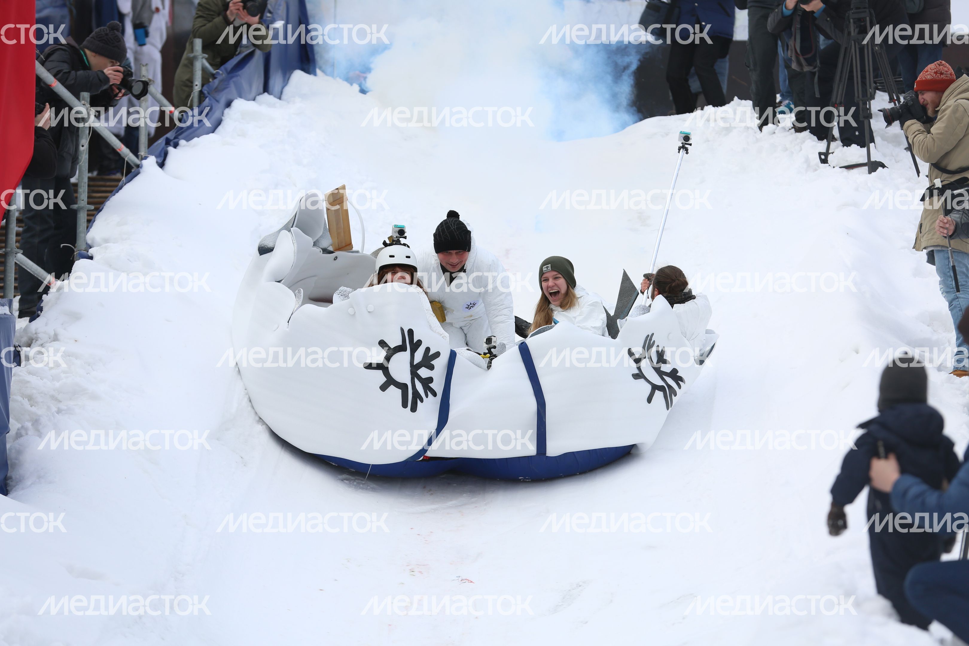 Фестиваль «Battle Сани» в парке «Сокольники» в Москве