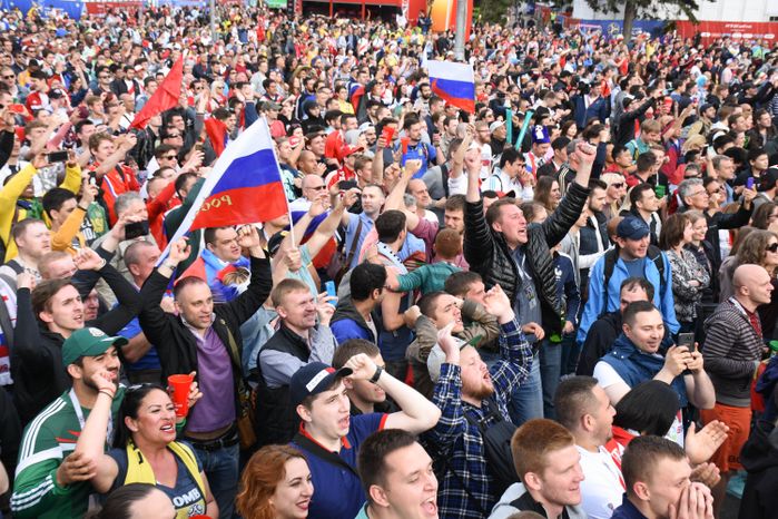 Открытие Чемпионата мира по футболу в Москве на Воробьёвых горах