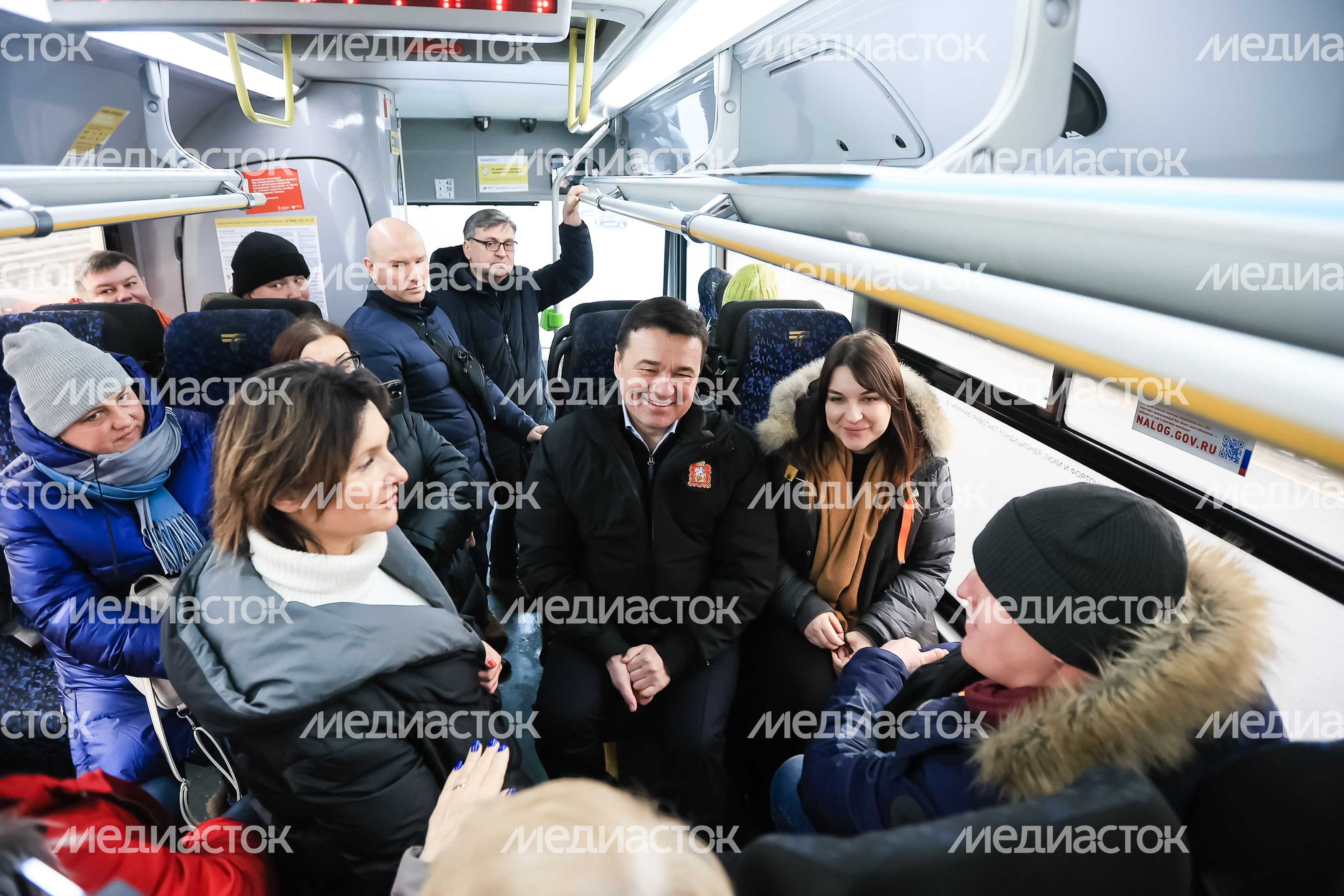 Поездка губернатора на автобусе «Бронницы - м.Котельники»​​