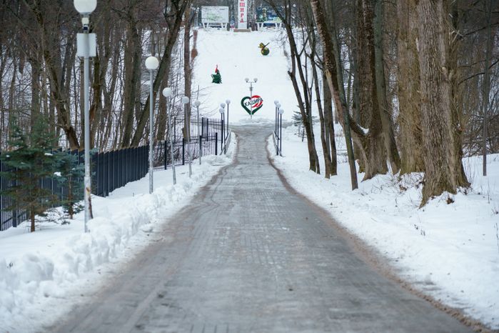 Кашира. Городской парк. Зима