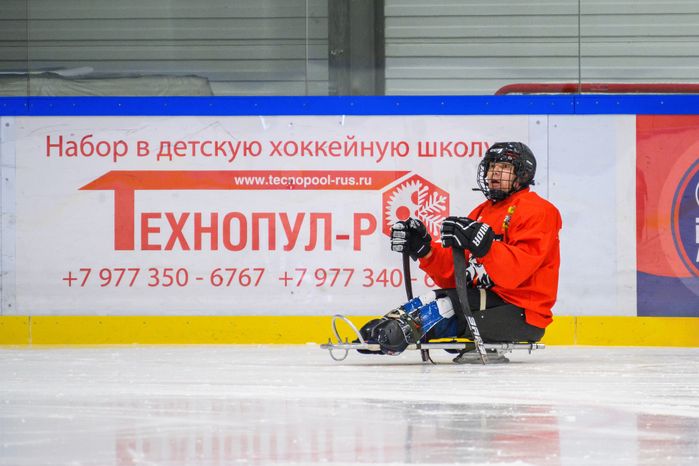 Тренировки подмосковной следж-хоккейной команды «Гвардия» в Балашихе