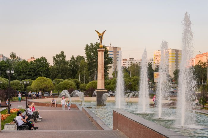 Пушкино. Скульптура ангела (Фонтан)