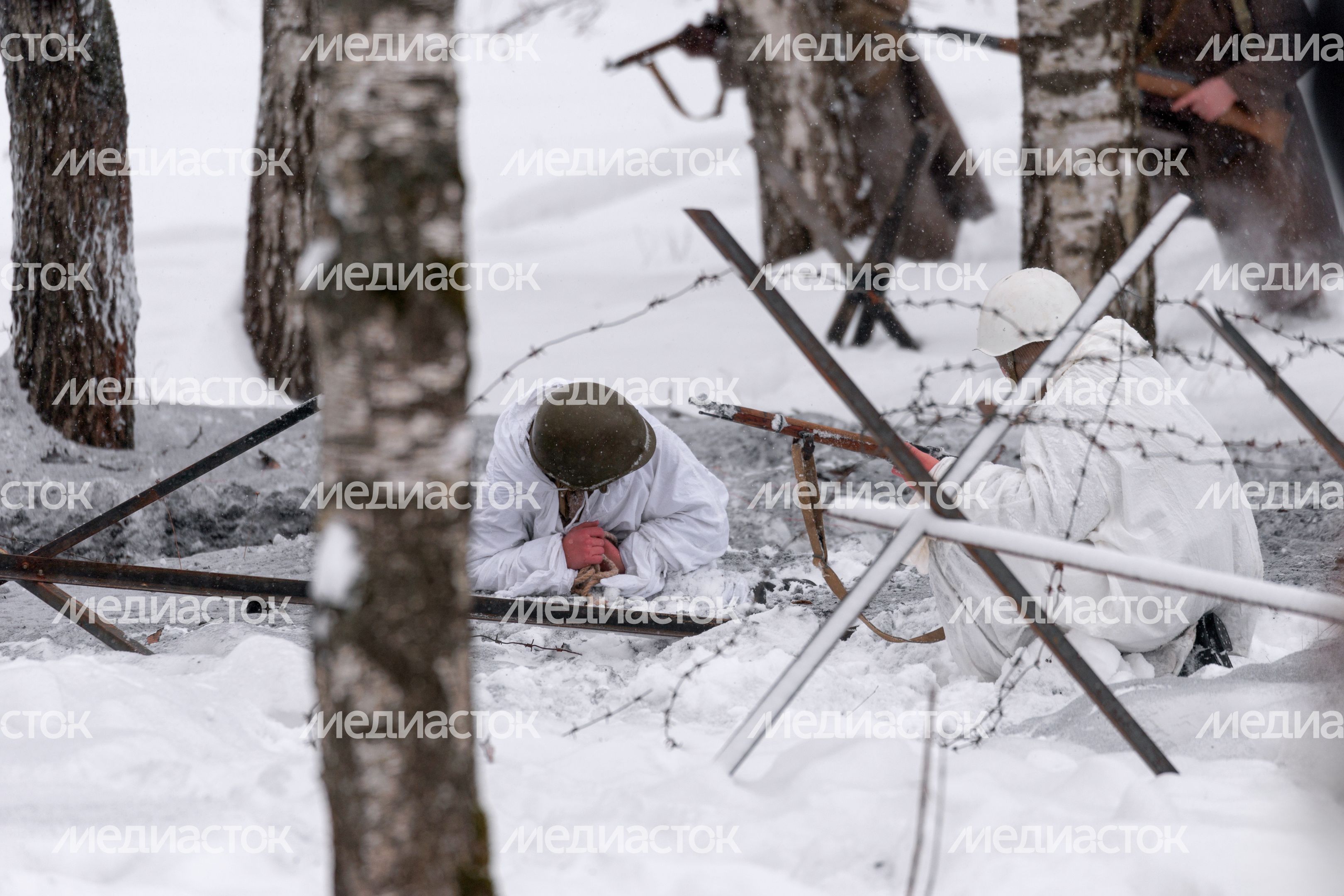 Военно-историческая реконструкция "Бои под Клином" Военно-историческая реконструкция "Бои под Клином"
