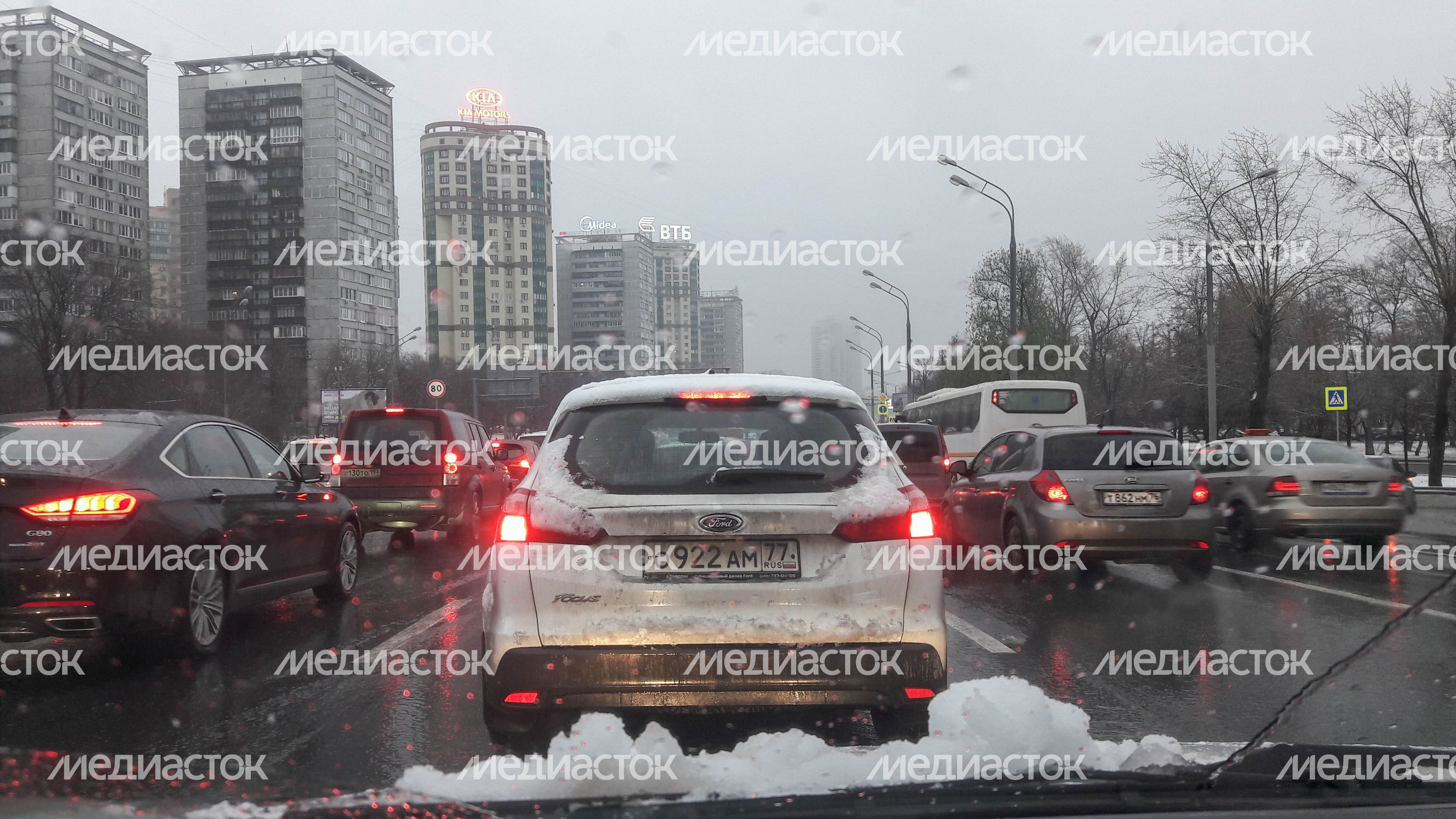 Снегопад в Москве и Подмосковье