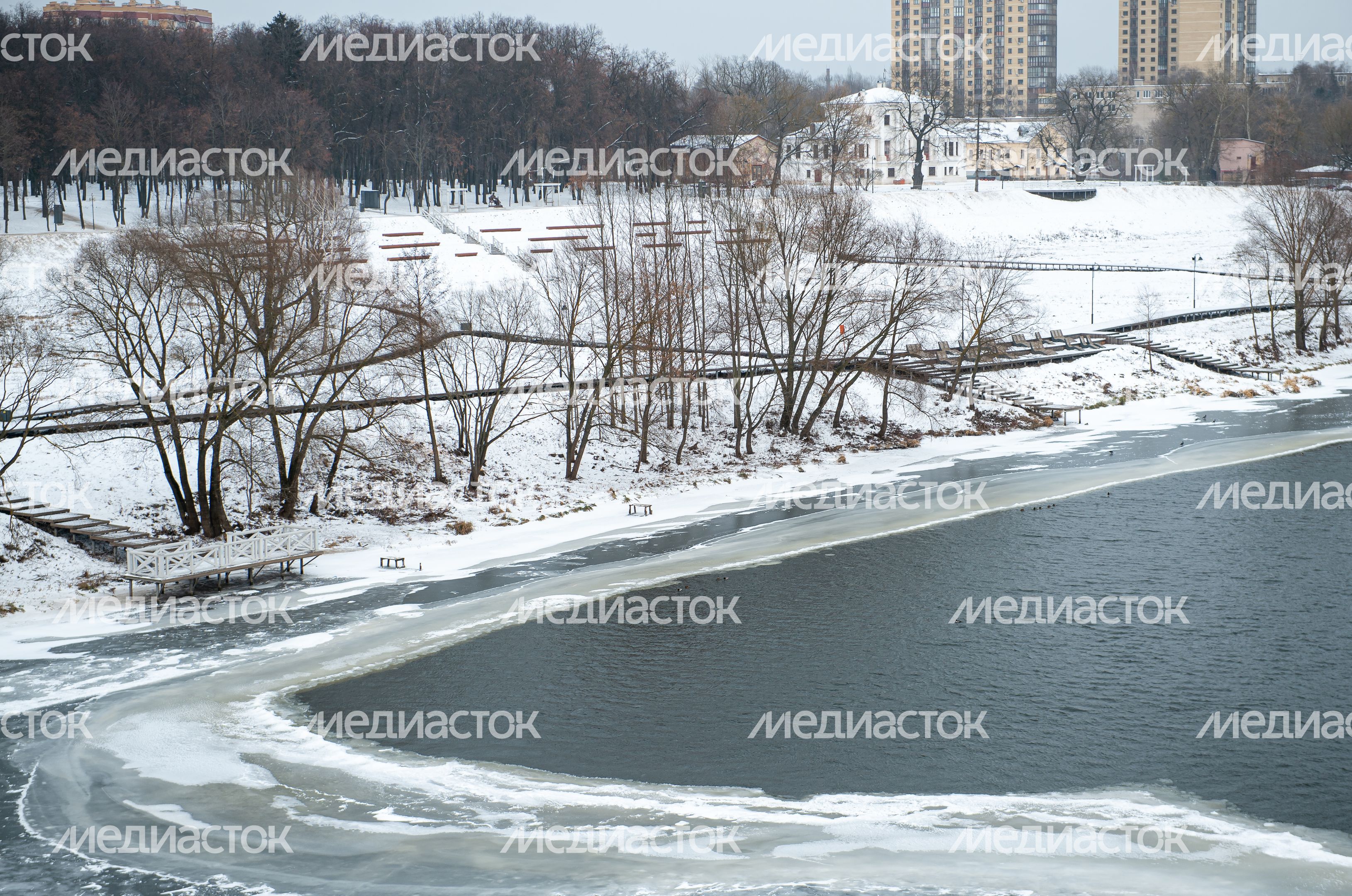 Зимние виды города Воскресенск