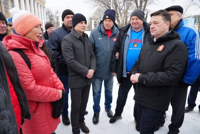 Посещение места строительства нового стадиона «Торпедо» в Люберцах Губернатором Подмосковья