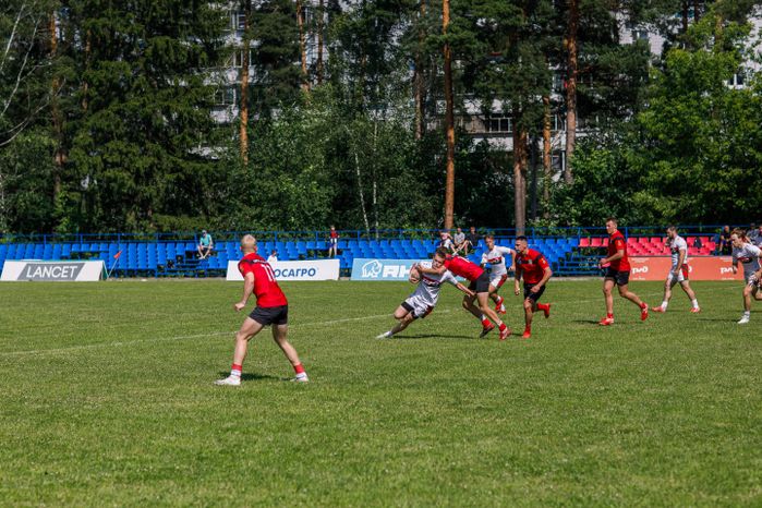 Победа "ВВА-Подмосковье-м" в чемпионате молодежных команд по регби в Монино