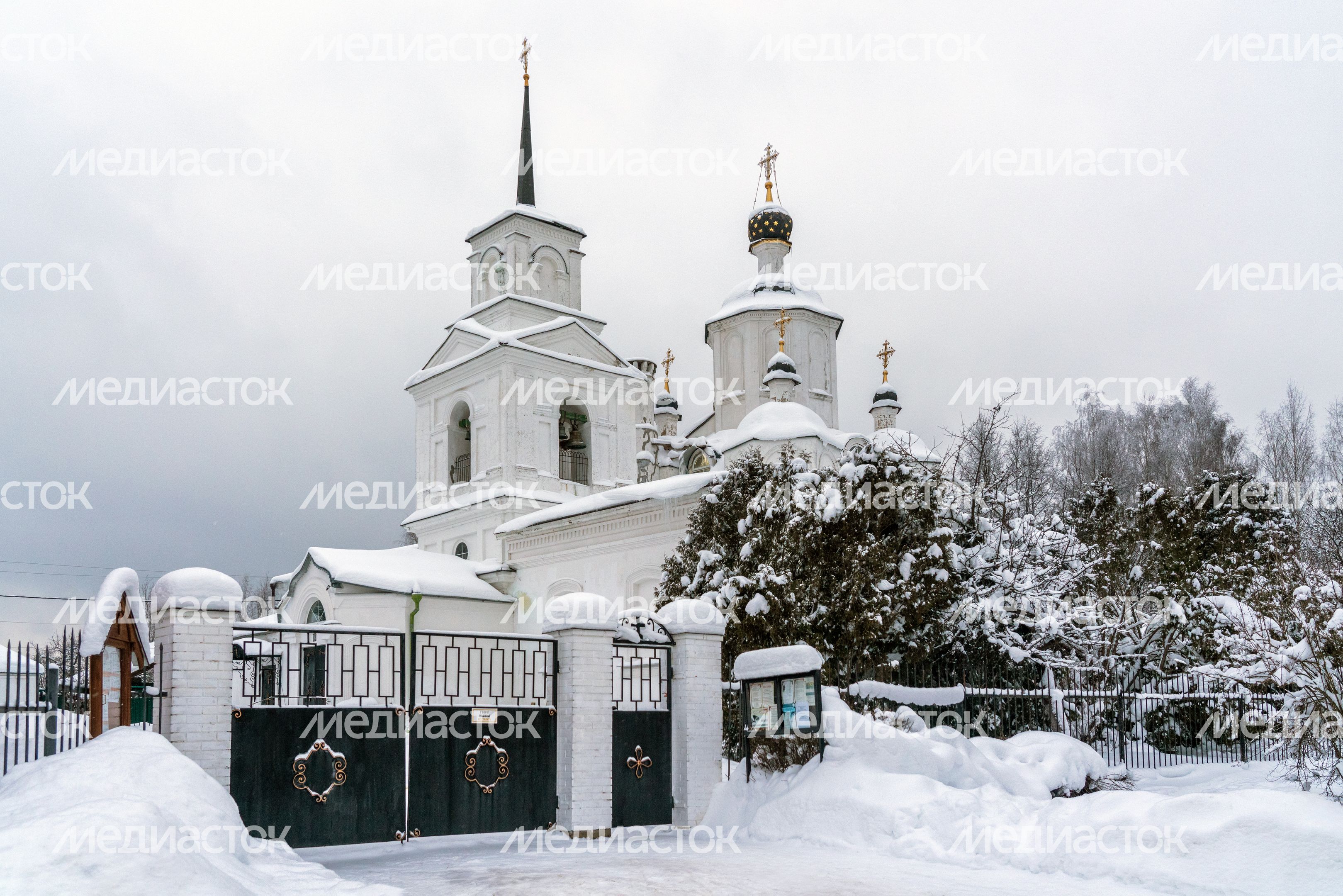 Церковь Димитрия Солунского в Рузе зимой