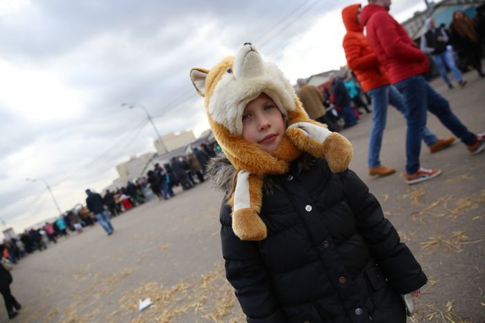 Масленичные гуляния в парке Горького в Москве