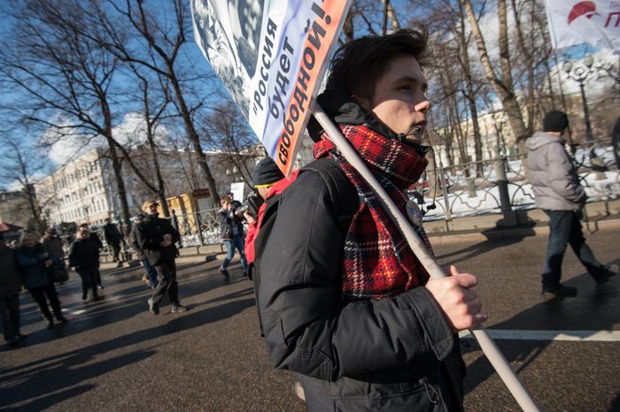 Марш памяти убитого политика Бориса Немцова в Москве