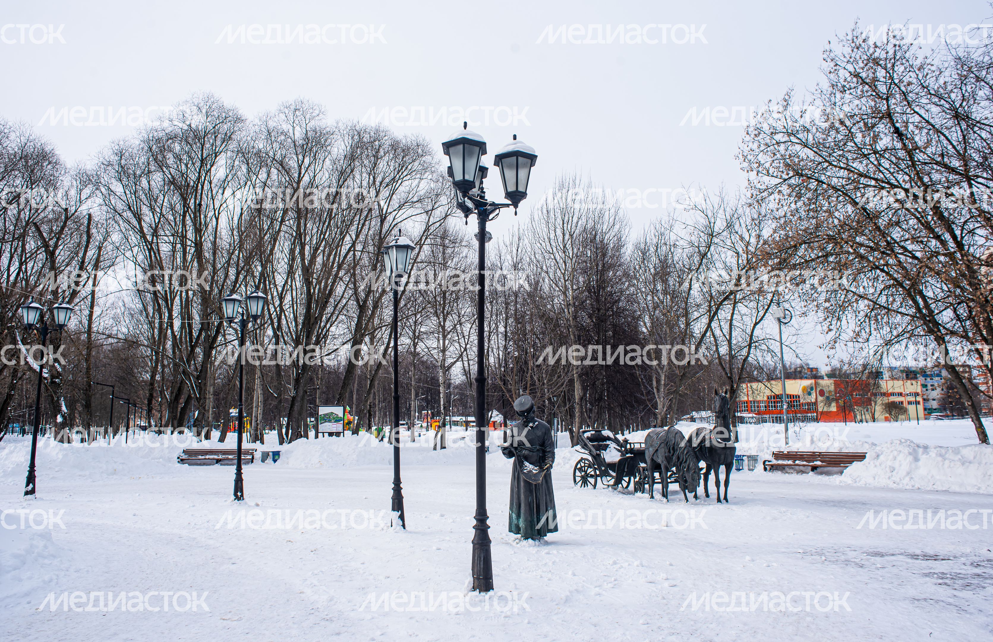 Зимние виды города Долгопрудный