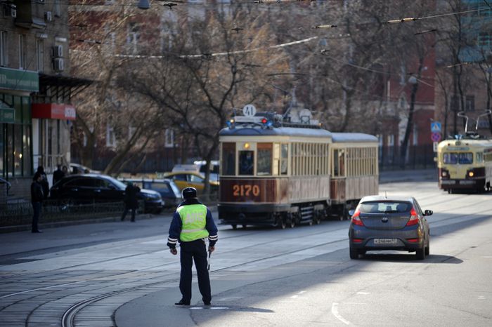 Парад трамваев в Москве
