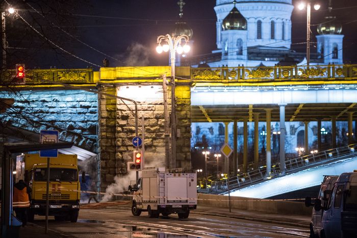Прорыв трубы в центре Москвы