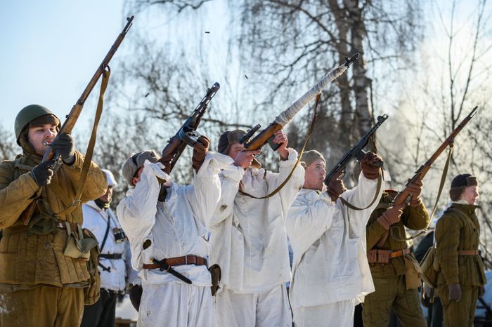 Военно-историческая реконструкция в музее танка Т-34 в Мытищах