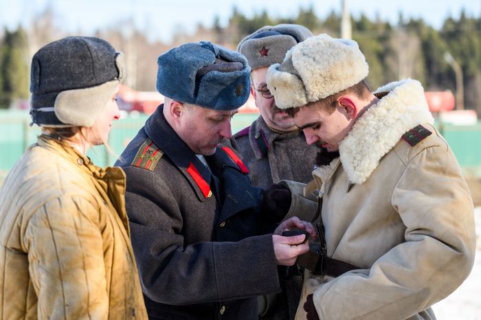 Военно-историческая реконструкция в музее танка Т-34 в Мытищах
