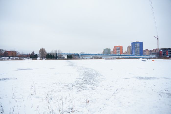 Дубна. Парк семейного отдыха. Зима