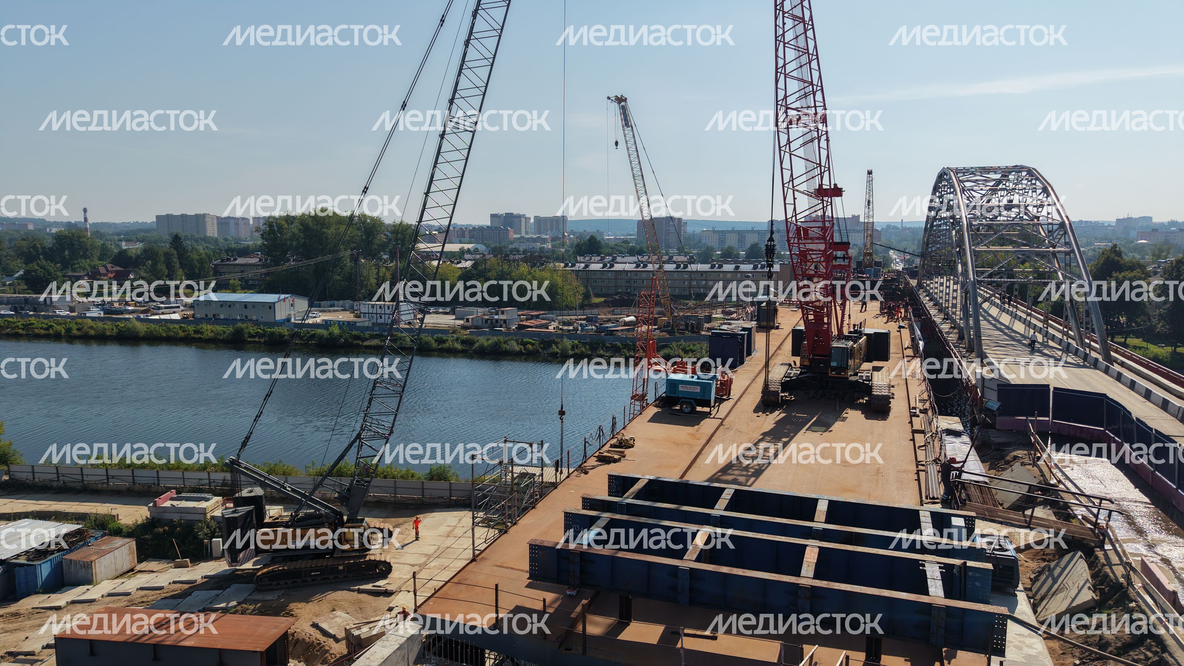 Возведение нового Рогачевского моста в Дмитрове