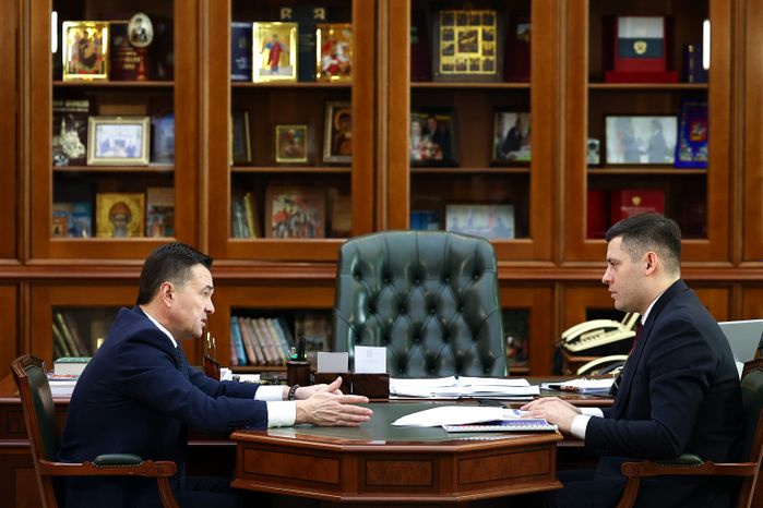 Андрей Воробьев провел рабочую встречу с главой г.о. Подольск