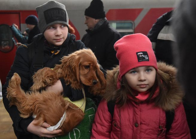 Прибытие второго поезда с жителями Донбасса на станцию Апрелевка Наро-Фоминского городского округа