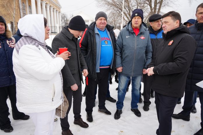 Посещение места строительства нового стадиона «Торпедо» в Люберцах Губернатором Подмосковья