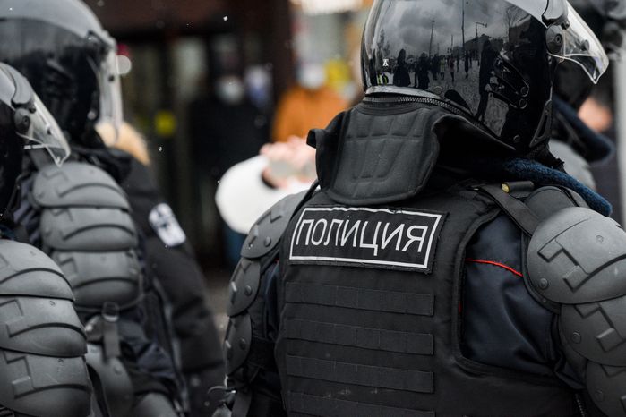 Охрана общественного порядка сотрудниками полиции в Москве
