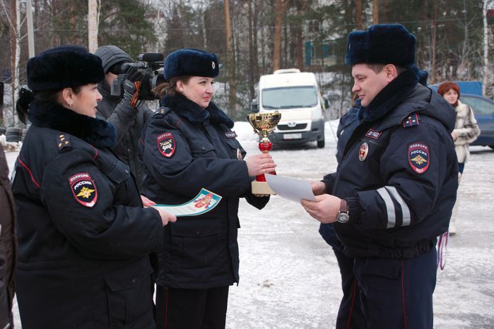 Соревнования сотрудников ГИБДД в Пушкино