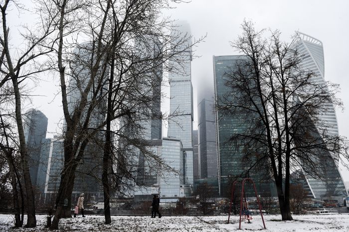 Международный Деловой центр Москва Сити в тумане