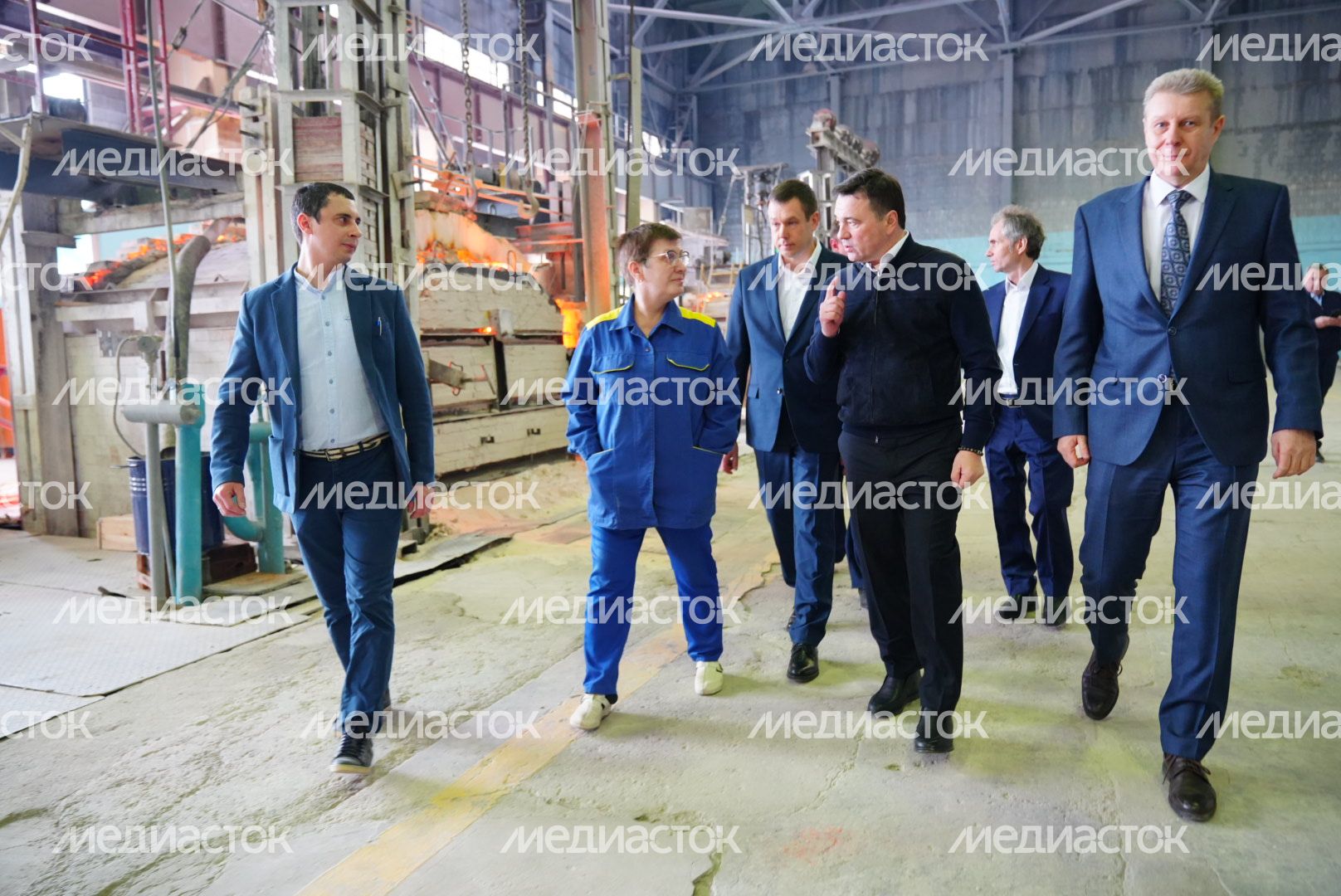Посещение губернатором завода оптического стекла в Лыткарино