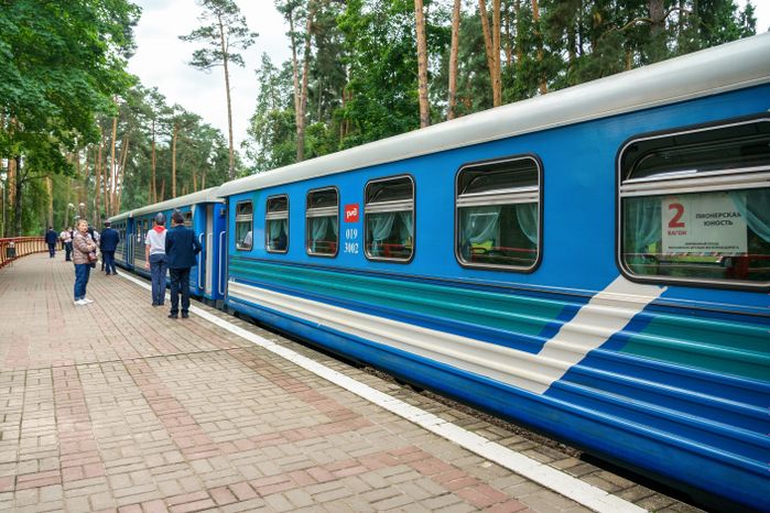 Московская детская железная дорога в поселке Кратово