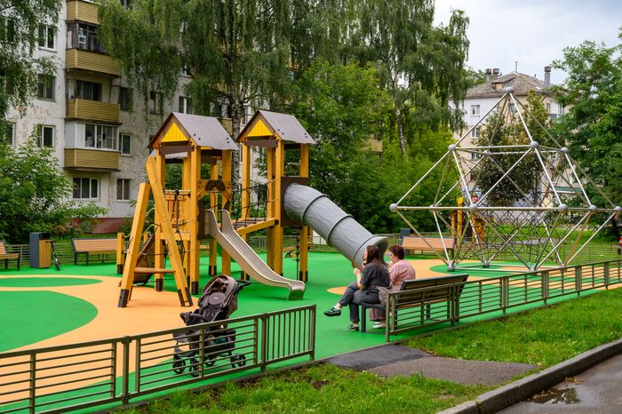 Новая детская площадка на улице Победы в Электростали