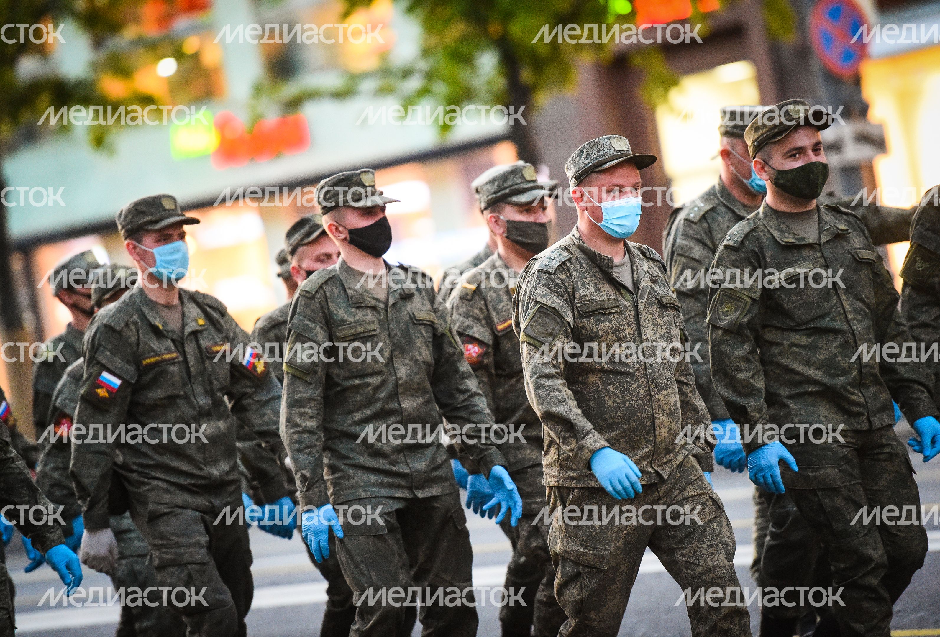 Пешая репетиция парада Победы в Москве