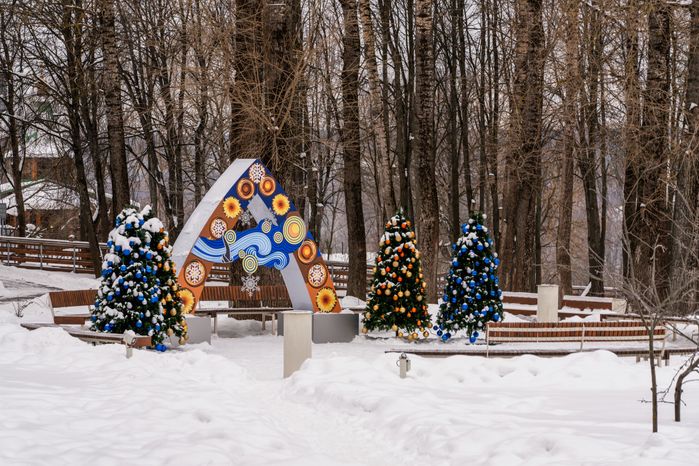 Истринский городской парк зимой