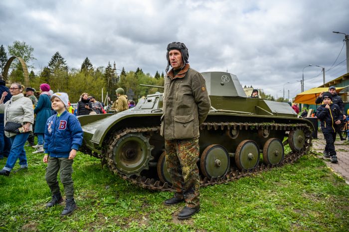 Военно-историческая реконструкция событий мая 1945 года в музее истории танка Т-34 в Мытищах