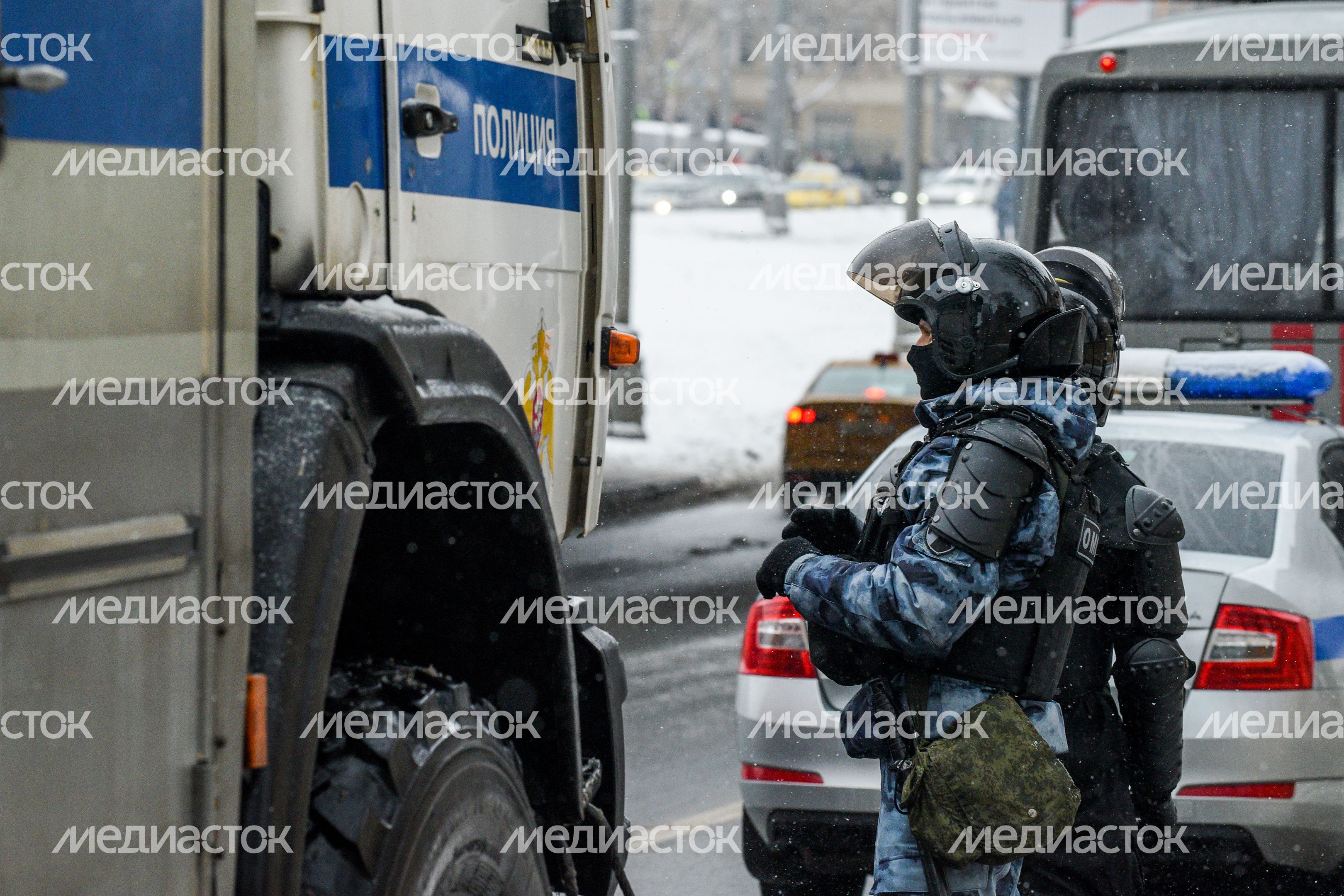 Охрана общественного порядка сотрудниками полиции в Москве