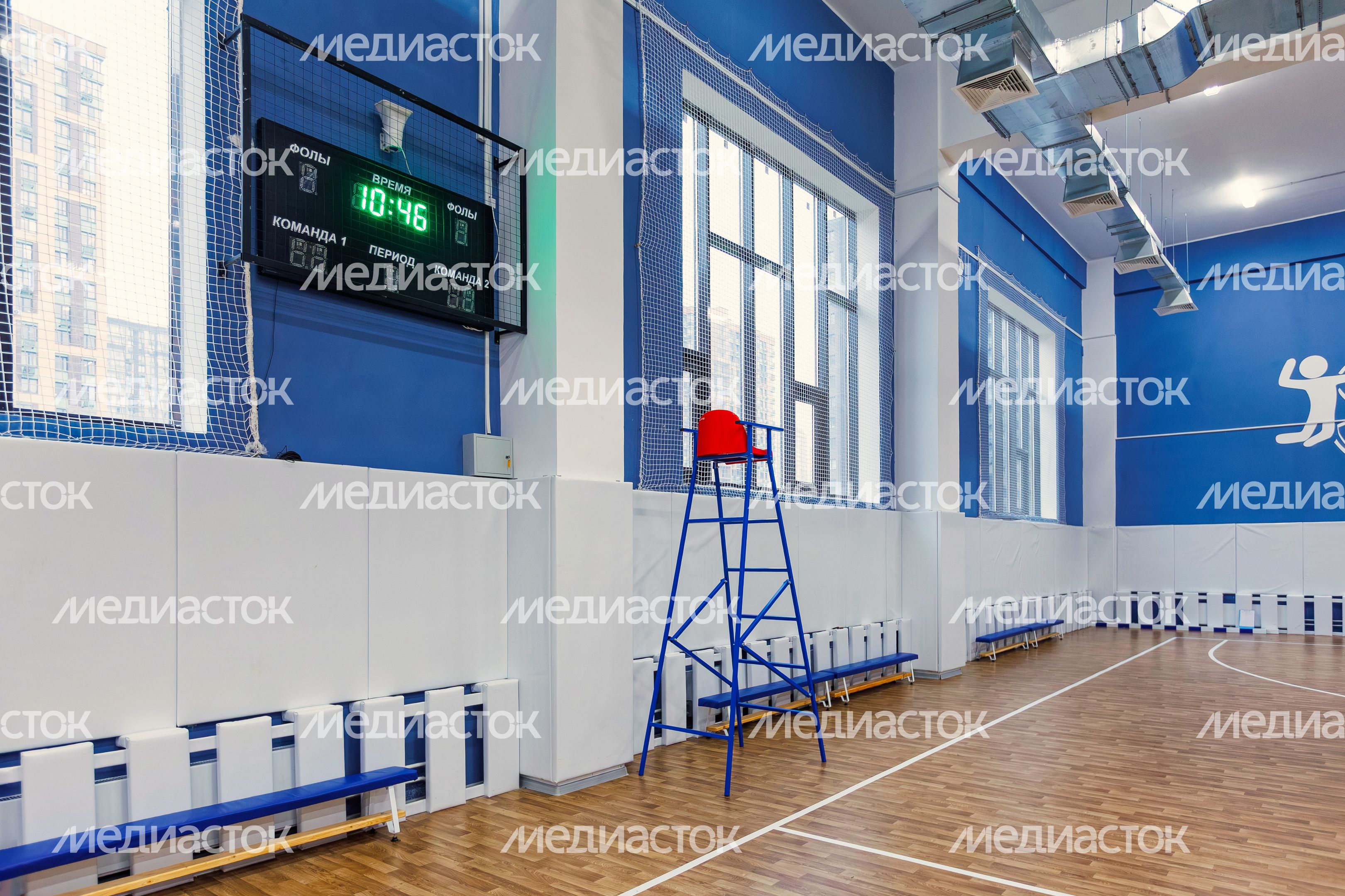 Спортзал нового корпуса школы № 15 в ЖК «Героев» в Балашихе Спортзал нового корпуса школы № 15 в ЖК «Героев» в Балашихе