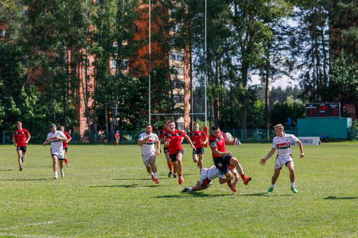 Победа "ВВА-Подмосковье-м" в чемпионате молодежных команд по регби в Монино