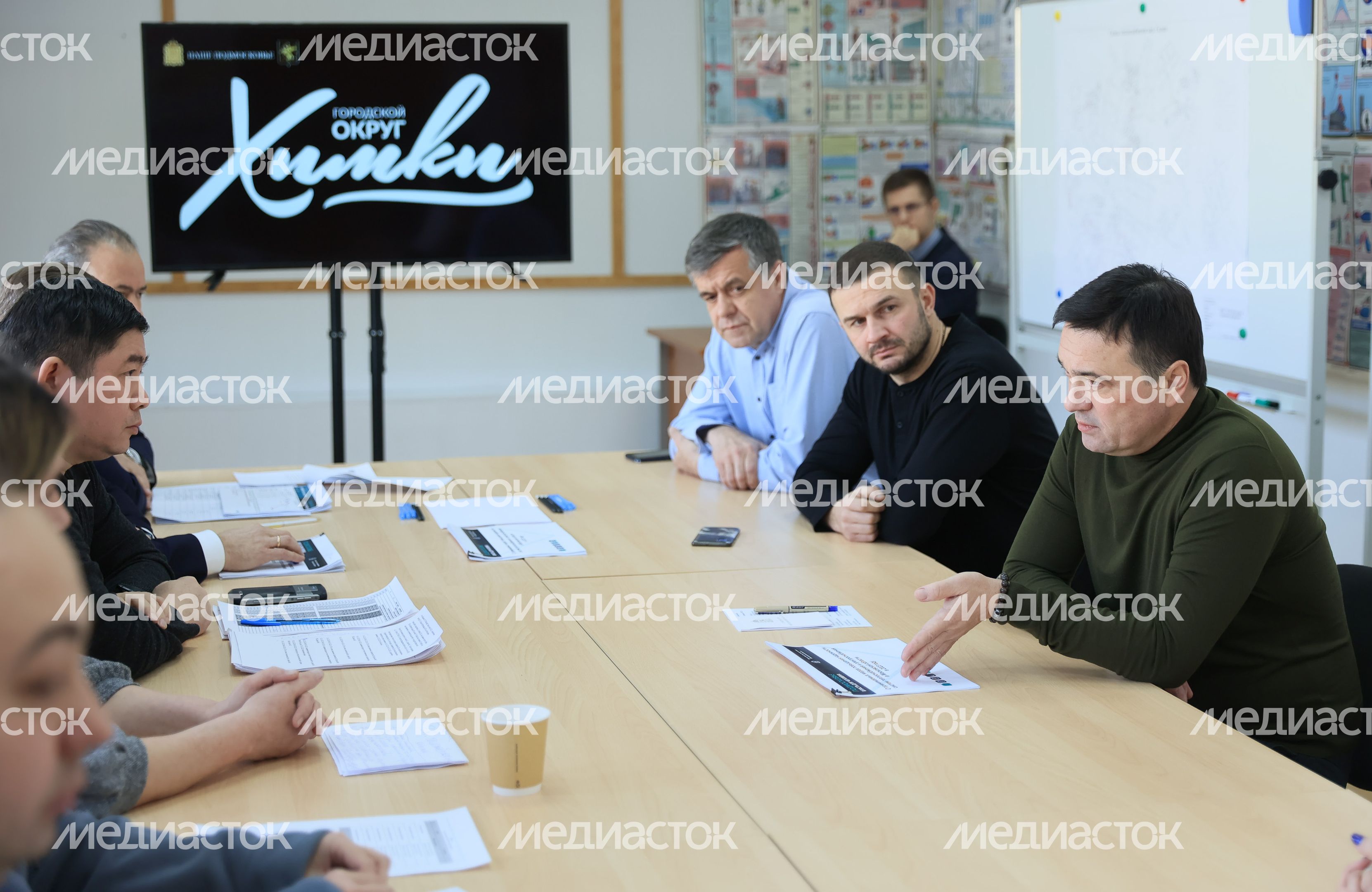 Посещение губернатором Подмосковья мкр. Новые Химки