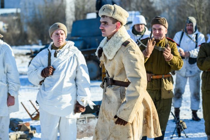 Военно-историческая реконструкция в музее танка Т-34 в Мытищах