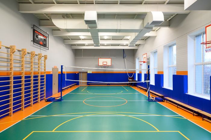 Спортивный зал лицея №14 после капитального ремонта в Щелково