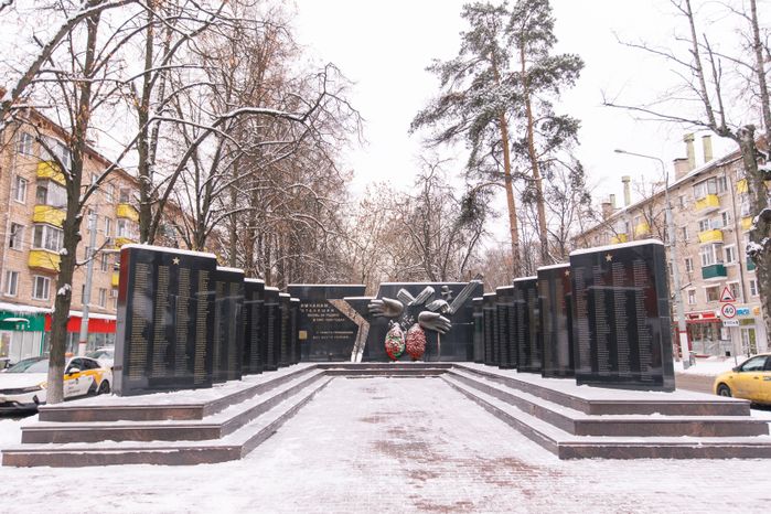Химки. Сквер «Победа». Зима