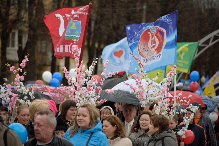 Первомайская демонстрация в Ступино