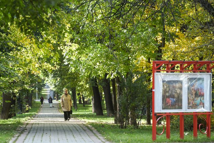 Пенсионеры на улицах Москвы