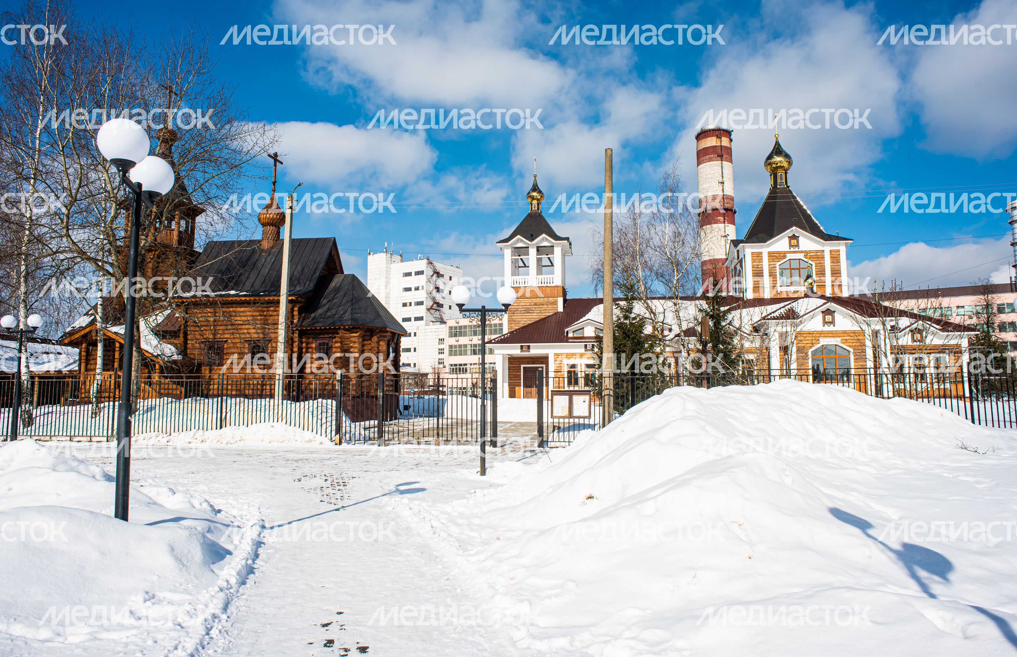 Зимние виды города Электрогорск