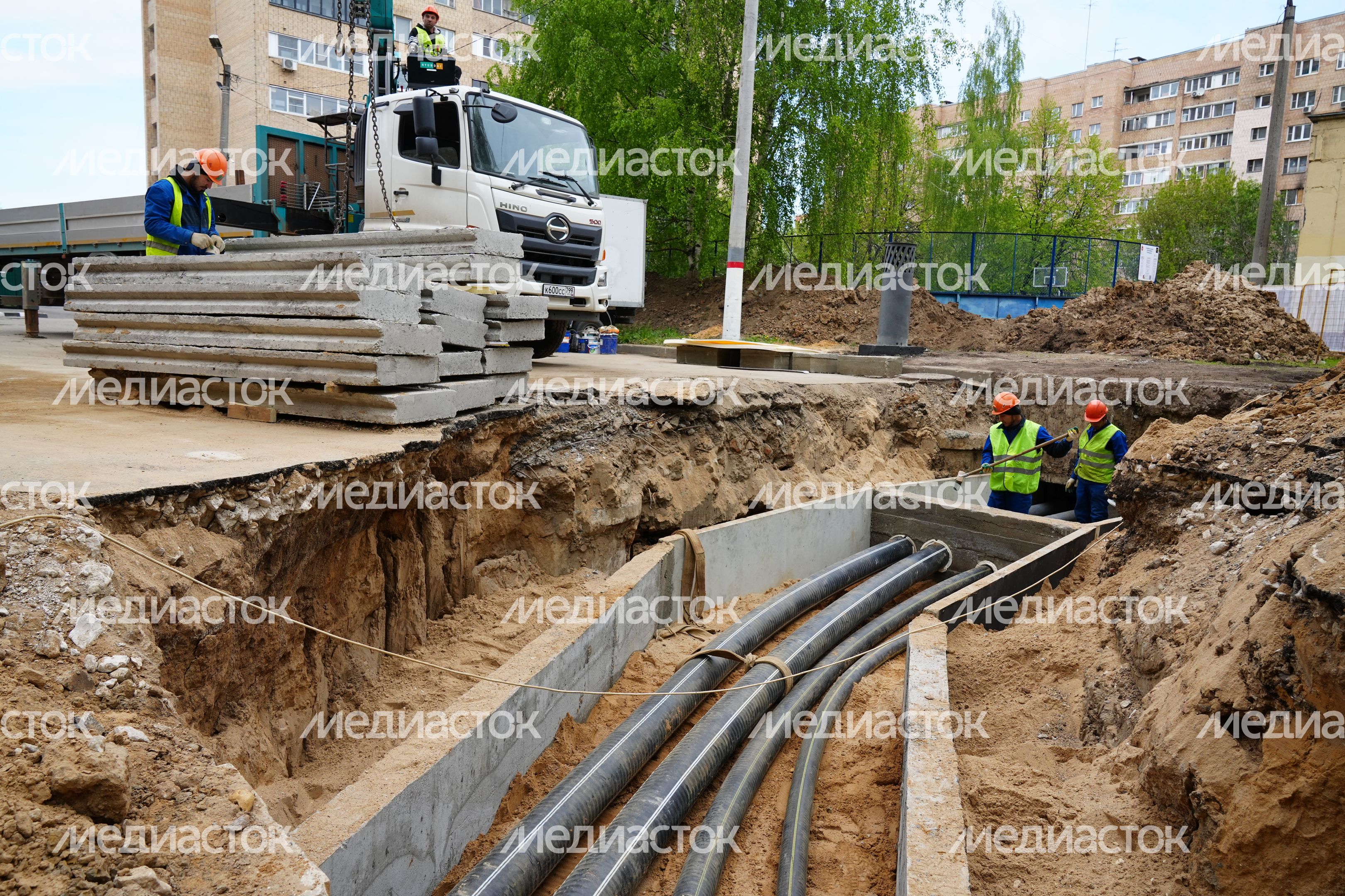 Проверка губернатором ремонта теплосетей в Химках