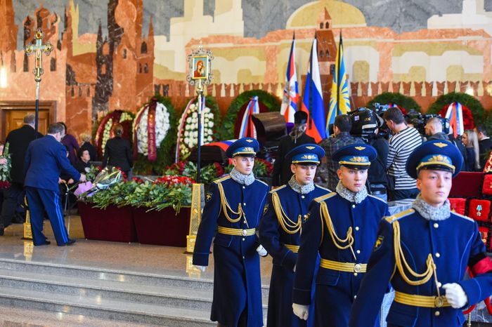 Церемония прощания с космонавтом Алексеем Леоновым в Подмосковье