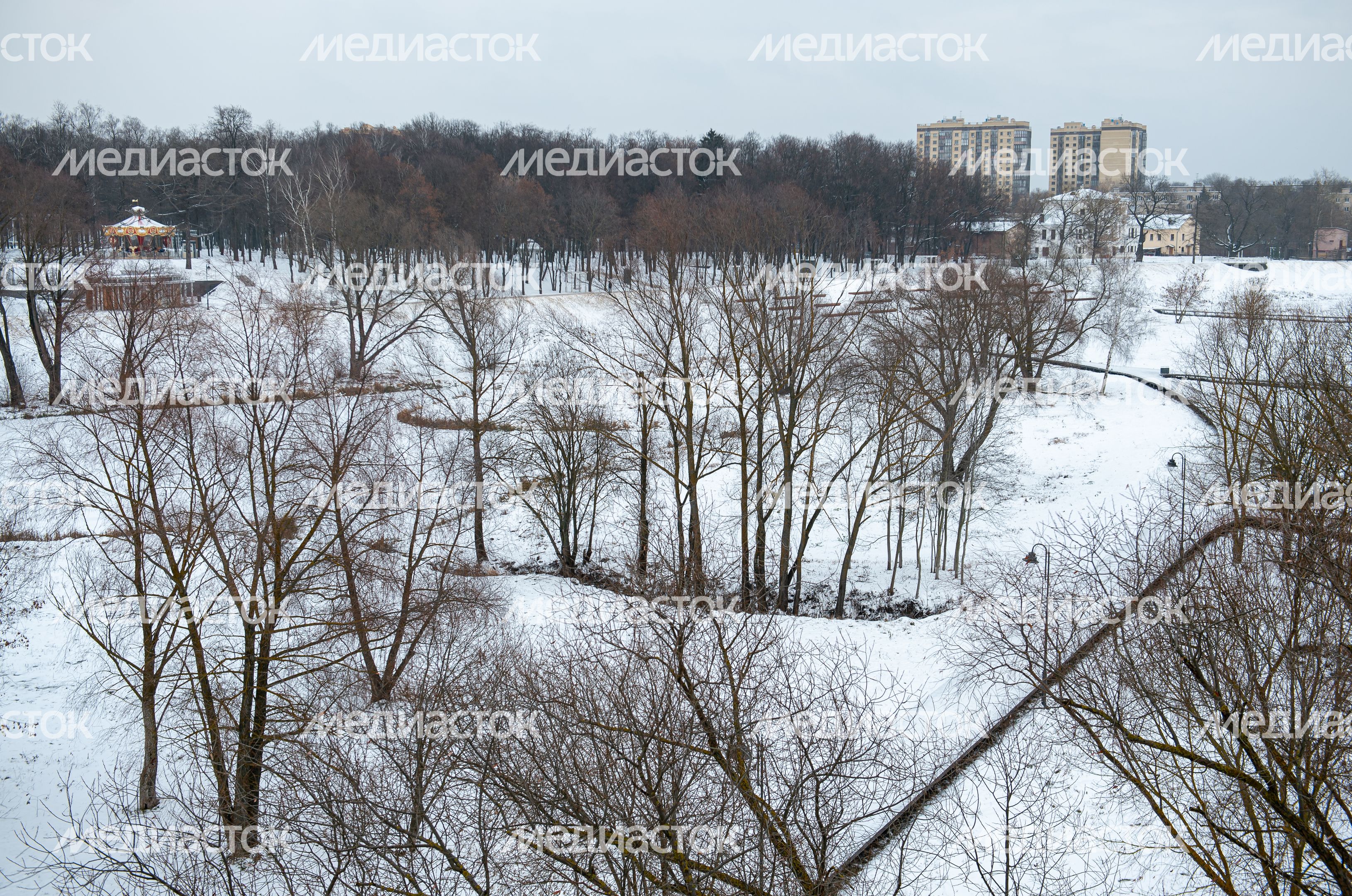Зимние виды города Воскресенск