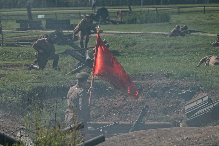 Военно-историческая реконструкция «Огненная дуга» в Одинцовском округе, посвященная Курской битве