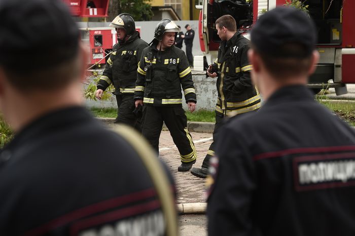 Пожар в бизнес‑центре «Гранд Сетунь плаза» в Москве